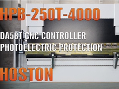 Hoston CNC Press Brake HPB-250T-4000 met DA58T CNC-controller (2D-programmeringsfunctie)